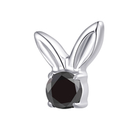 Bijoux de piercing en titane ASTM F136 Eternal Metal pour oreilles de lapin, nombril et labret, avec embouts filetés internement