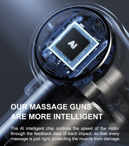 Bajo ruido deportes músculo Tejido Profundo vibración masaje <span class=keywords><strong>Fascia</strong></span> pistola venta al por mayor impulso eléctrico masajeador <span class=keywords><strong>Facial</strong></span> 8 cabezales de masaje - Product Image 5