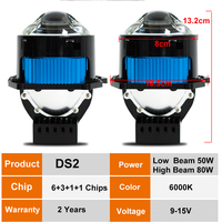 Phares à led personnalisés 65W 2.5 pouces bi led lentille de projecteur ampoules de voiture 6500K h7 accessoires de voiture lumière 12V H4 ampoules de phare C4