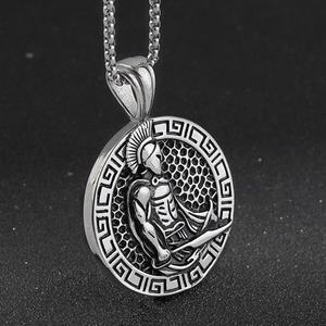 Collier Pendentif Croissant en Acier Inoxydable Style Viking Nordique Slavique Antique pour Vente en Gros - Product Image 2