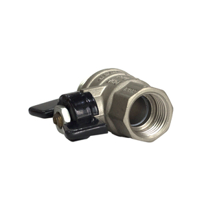 OEM & <span class=keywords><strong>DOM</strong></span>-válvula de bola de latón niquelado, accesorio personalizado DN25, puerto completo hembra x macho, mango de mariposa, 1/2 - Product Image 3