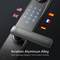Serrure de porte intelligente Tuya WiFi avec reconnaissance faciale 3D, interphone vidéo, compatible avec l'application Cloud, entrée sans clé biométrique en aluminium