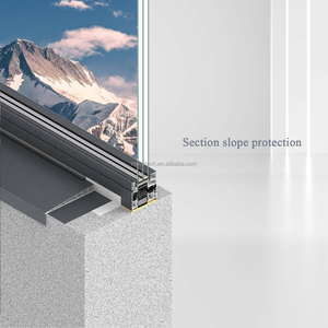 Fenêtre en verre à battant en aluminium coulissante moderne 90mm Double Low-E <span class=keywords><strong>prix</strong></span> d'usine cassé thermiquement ligne de pression externe - Product Image 3