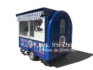 Chine 2.5m Mobile remorque de crème glacée italienne chariots de crème glacée avec logo impression remorque alimentaire portable - Product Image 6