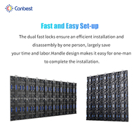 Уличный светодиодный экран Canbest 500x500 мм P2.6 P3.9 для аренды, цифровая панель LED, изогнутый LED-дисплей 3x2 метра
