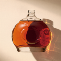 Botol Kaca Embos Permukaan Beku 700ml-1400ml untuk Tequila, Whiskey, Vodka, Wine & Brandy dengan Logo Kustom Tersedia