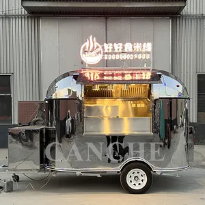 Camion de restauration mobile en acier inoxydable, conforme aux normes européennes, pour la vente de hot-dogs en rue, remorque de camping - Product Image 6