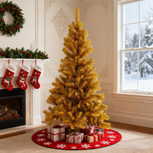 Sapin de Noël artificiel floqué pré-éclairé de qualité supérieure avec technologie <span class=keywords><strong>anti</strong></span>-chute de feuilles - Product Image 4