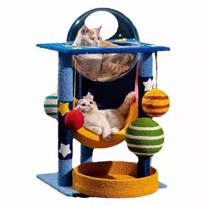 Sisal menara Aksesori tempat tidur tongkat penggaruk kucing dengan mebel pembawa interaktif untuk mainan Vila dalam ruangan dan terowongan - Product Image 1