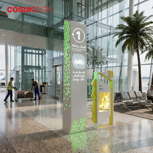 Durable Freestanding <strong>Pylon</strong> Sign Anti Rust Metal <strong>Pylon</strong> Plaque Waterproof Outdoor Direction <strong>Board</strong> for Petrol Station - Product Image 5
