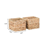 Plateau en rotin tressé style bohème en jacinthe d'eau et jonc de mer, panier de rangement multifonctionnel pour la maison, taille personnalisée, export Vietnam
