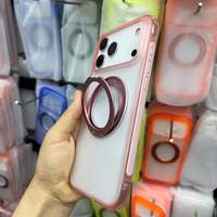 Coque de téléphone magnétique antichoc en TPU+PC pour 18 Pro/Pro Max avec chargement sans fil, anti-traces de doigts et finition mate