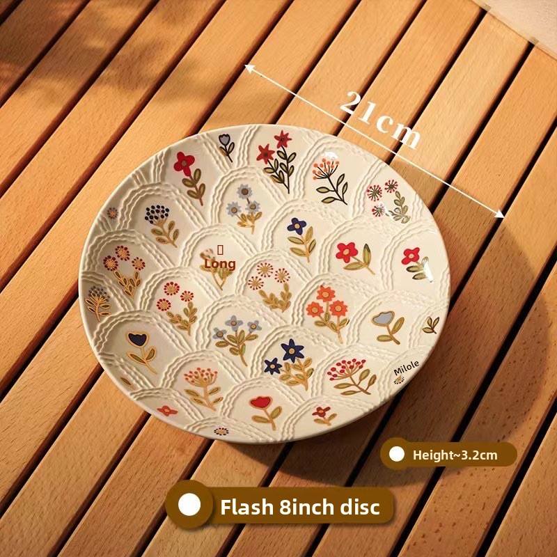 disque rotatif rond blanc de 8 pouces