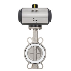 D671x/F khí nén SUS 304 kẹp Van bướm nhiệt độ cao axit kiềm kháng PTFE cao su niêm phong - Product Image 1