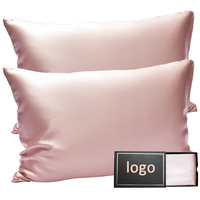 Ensemble de taies d'oreiller en soie de mûrier 100% 22 Momme, broderie personnalisée, taie d'oreiller en soie pure avec fermeture éclair ou enveloppe