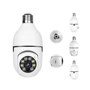 Factory Direct Sales High Quality Ceiling Mount Ac Power Bulb Light Wireless Camera 90 Degree 360 Wifi Bulb Camera