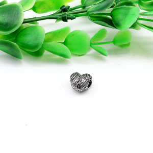 Cuentas espaciadoras de acero inoxidable con forma de corazón de ángel de Yunnique para hacer pulseras, accesorios de joyería DIY - Product Image 4