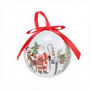 Boules de Noël en mousse faites à la main de 75 cm, modèle 75 273, décorées avec des autocollants, ornements pour arbre - Product Image 1