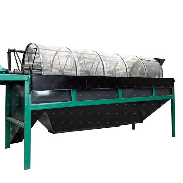 New Internally-fed Electric Rotary Drum Screen Compost Screening Plant