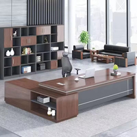 Bureau exécutif moderne Table de bureau Design 1.8m 2m 2.2m Table de travail de patron Bureau de direction avec armoire