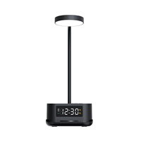 Station de charge sans fil 3-en-1 2026 avec lampe de chevet, chargeur sans fil 15W et réveil pour smartphone