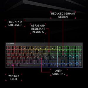 מקלדת גיימינג מכנית קווית OEM ODM MX 20S עם תאורת RGB, תמיכה ב-Rollover מלא, Anti-Ghosting, מתגים שקטים בצבע אדום, שחורה - Product Image 2