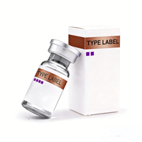 Étiquette autocollante métallique résistante aux intempéries la plus vendue pour l'emballage de flacons de peptides, conception gratuite
