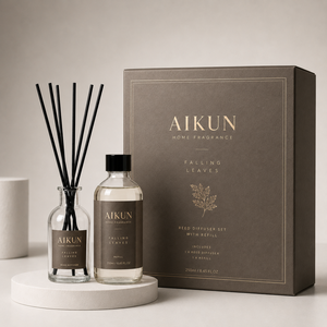 ชุดขวดแก้วน้ำหอมปรับอากาศแบบมินิมอล AIKUN พร้อมกล่องบรรจุภัณฑ์แบบกำหนดเองสำหรับตกแต่งล็อบบี้วิลล่า ขายส่ง - Product Image 2