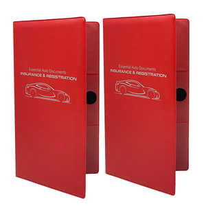 <span class=keywords><strong>Porte</strong></span>-documents en PVC rouge personnalisé pour <span class=keywords><strong>voiture</strong></span>, cadeaux pour femmes - Product Image 1