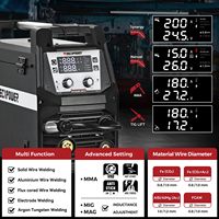 Soudeuse MIG sans gaz synergique Decapower SYN200 200A portable à onduleur IGBT pour soudage à fil fourré, pour professionnels et bricoleurs