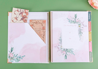 Carnet de planification de mariage 2026-2027 pour grossistes, organisateur personnalisé avec logo, format A4/A5, en tissu de lin, spirale dorée