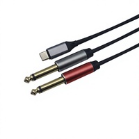 Câble audio stéréo auxiliaire haut de gamme Pro-Sound 3,5 mm blindé HIFI en cuivre nu plaqué or avec gaine en PVC pour haut-parleurs de voiture et ordinateur