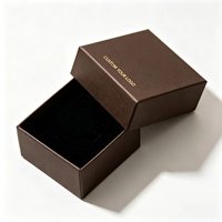 Caja de Regalo Rígida con Logotipo Impreso Personalizado al por Mayor, Caja de Embalaje de Joyería de Lujo con Tapa y Base, Color Personalizado para Collar y Anillo