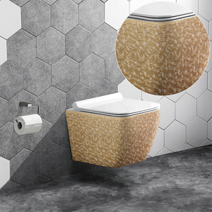 ห้องน้ำการออกแบบที่ไม่มีขอบแขวนผนังห้องน้ำชามเซรามิกสุขภัณฑ์ห้องน้ำ - Product Image 1