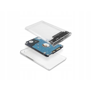 2.5 Inch USB 3.0 <b>External</b> Hard <b>Drive</b> Enclosure Transparent Plastic Case With Led Light For Sata Hdd <b>SSD</b> - Product Image 2