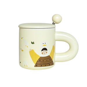 Zuo Mu Ceramic <b>Mug</b> With Lid Heat Resistant <b>Coffee</b> Cup Creative Water Cup For Gift Autumn 2023 - Product Image 1