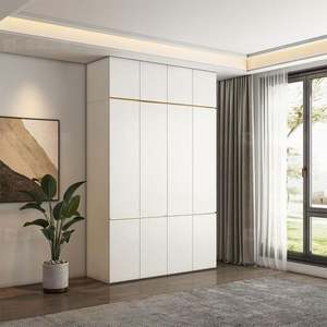 Placard de rangement personnalisé en bois noir Armoire design personnalisé avec porte en verre pour chambre à coucher - Product Image 6