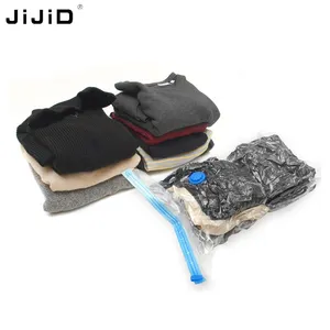 JIJID Home Travel Custom Clothing Vaccum Packaging Space Saver Storage Vacuum Sealed Bags For Clothes