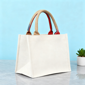 Borsa della spesa riutilizzabile pieghevole all'ingrosso della tela per le commissioni giornaliere di viaggio del mercato alimentare facile da riporre - Product Image 2