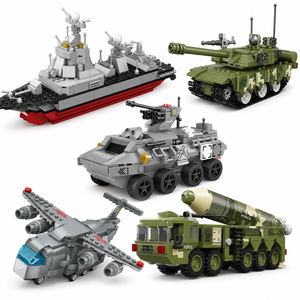 Juego de Bloques de Construcción de Vehículos Militares EPT, Tanque del Ejército, Barco de Guerra, Lanzamisiles, Camión de Transporte, Avión, Coche Blindado, Juguete para Niños Mayores de 6 Años - Product Image 1