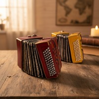 Ornement en résine accordéon vintage, modèle décoratif artisanal de fenêtre à l'ancienne, objet de décoration de style antique