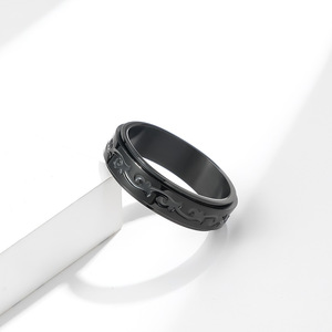 Titanium Steel <b>Ring</b> With Vine Pattern Unisex Fashion Jewelry Index Finger <b>Ring</b> For Men And Women Gift Accessory - Product Image 3