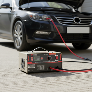 Nuevo Inversor de Batería para Coche con Arranque de Emergencia, Cargador de Batería de Coche 12-24V con <span class=keywords><strong>Pinzas</strong></span> de Cocodrilo para Baterías AGM/GEL/WET y Pantalla de Visualización - Product Image 2