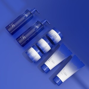 Paket Perawatan Kulit Khusus dengan Botol Pompa <span class=keywords><strong>Lotion</strong></span> dan Stoples Krim Warna Biru Gradasi - Product Image 1