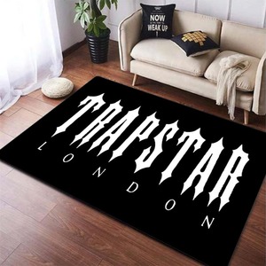 Alfombra Antideslizante con Diseño de <span class=keywords><strong>Cadena</strong></span> y Emblema <span class=keywords><strong>TRAPSTAR</strong></span>, Alfombra para Interiores, Entrada, Decoración del Hogar, Alfombra Urbana Resistente - Product Image 1