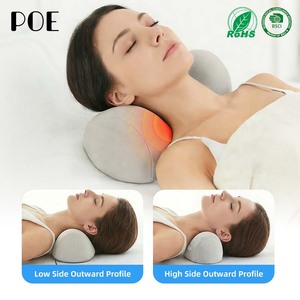 Oreiller chauffant ergonomique en mousse à mémoire de forme pour le cou, en soie de lait, anti-acariens, matelassé, antistatique <span class=keywords><strong>et</strong></span> lavable - Product Image 2