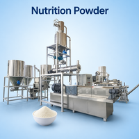 Ligne de production de nourriture pour bébés en acier inoxydable durable, machine de traitement de céréales nutritionnelles en poudre, usine de fabrication de porridge instantané