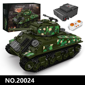 20024 <span class=keywords><strong>M4</strong></span> tanque medio Sherman tanque WW2 <span class=keywords><strong>arma</strong></span> equipo modelo niños niño ensamblar bloques de construcción juguete de plástico Juguetes - Product Image 6