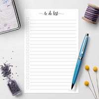 Bloc-notes personnalisé pour faire la liste déchirer, bloc-notes de planification, liste de contrôle de planificateur sauvage gouverné