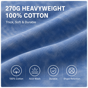 <span class=keywords><strong>T</strong></span>-<span class=keywords><strong>shirt</strong></span> Unisex in Cotone 100% da 270gsm, Lavaggio Acido, Personalizzabile con Stampa, per <span class=keywords><strong>Skateboard</strong></span> - Product Image 6
